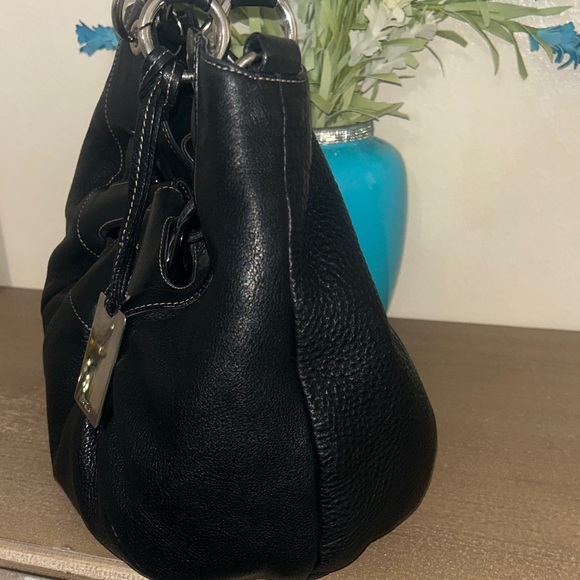 FURLA Black Leather Shoulder Bag with Dust Bag - Picture 7 of 14